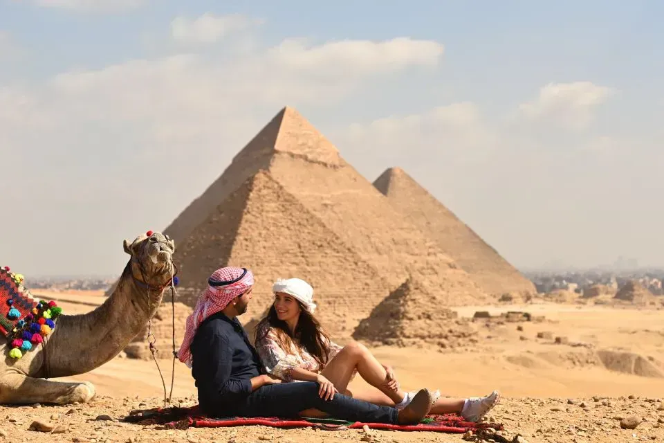 Il Cairo — Piramidi in aereo